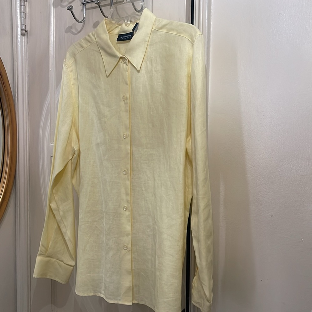 Linen Long Sleeve Shirt/ Blouse - Picture 2 of 5